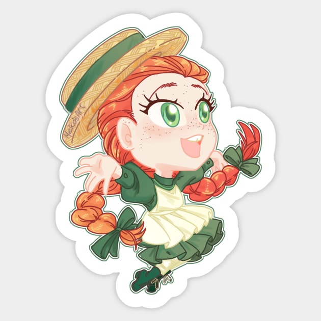 Anne with an E Sticker by MeikosArt